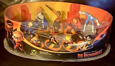 PIXAR INCREDIBLES #1 Family 9 Figurine Pack RARE Cake Toppers Brand New NEW NEW • $44.10