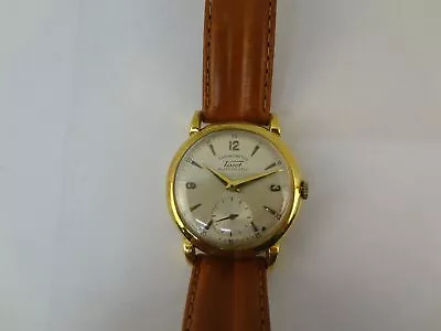 Tissot Vintage Chronometer Automatic Bumper 17J 18kt Yellow Gold Case Watch • $799.99