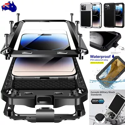 $24.89 • Buy IPhone 14 13 11 12 Pro XS Max XR X 7 8 Case Aluminum Shockproof HEAVY DUTY Cover