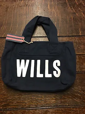 Jack Wills Kilsby Thick Navy Canvas Hand Held Tote Bag Brand New With Tags • £18.50