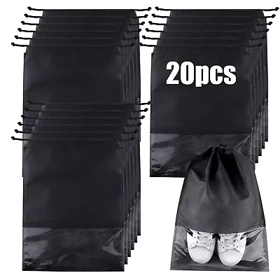 £9.69 • Buy 20x Large Portable Shoes Bag Travel Storage Pouch Drawstring Dust Bags Non-woven
