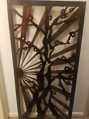 Metal Wall Art Rustic Accent Tree Indoor Home Decor Plasma Cut Sculpture Artwork • $475