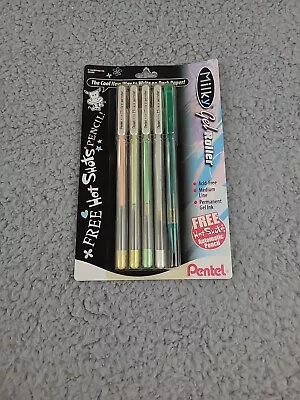 Vintage Pentel Milky Gel Roller Pastel Pens 4 Colors  Hot Shot Pencil Japan • $39.99