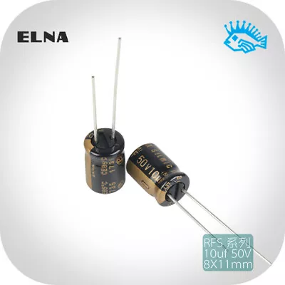 10uf 50V ELNA SilmicII RFS Audio Aluminum Electrolytic Capacitor 8x11 50V 10uf • $1.34