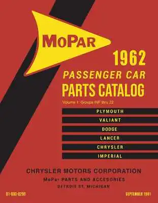 Parts Catalog For 1962 Mopar • $93.09