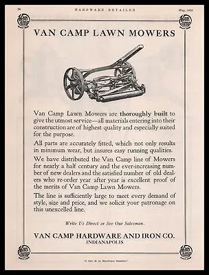 1928 Van Camp Hardware & Iron Indianapolis Indiana Lawn Mowers Vintage Print Ad • $29.95