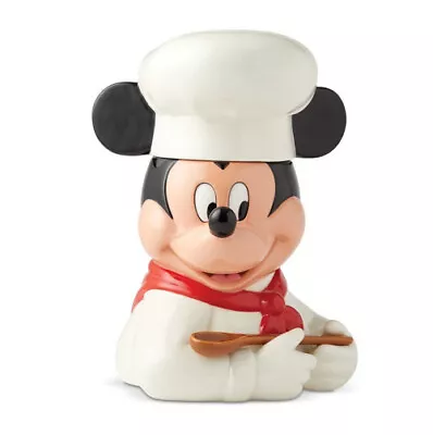 New - Enesco Disney Ceramics Chef Mickey Mouse Cookie Jar 11 Inch Tall 6003743 • $58