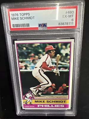 1976 Topps Mike Schmidt PSA 6 Philadelphia Phillies Baseball Graded Card Vintage • $39.99