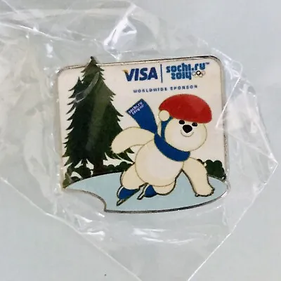 New Sochi 2014 Olympics Collectible Pin Mishka Mascot Short Track • $16.95