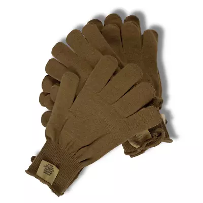 10 Pack Military Issue Brown CW Glove Liners • $29.95