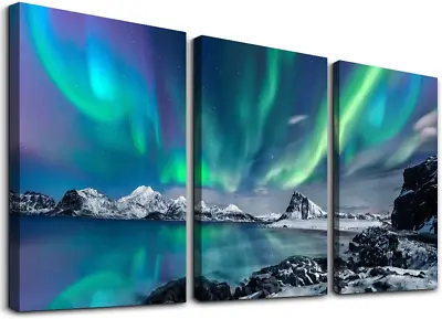 Wall Art Canvas Poster Framed Wall Pictures 3 Piece Modern Living Room Decor • $51.95