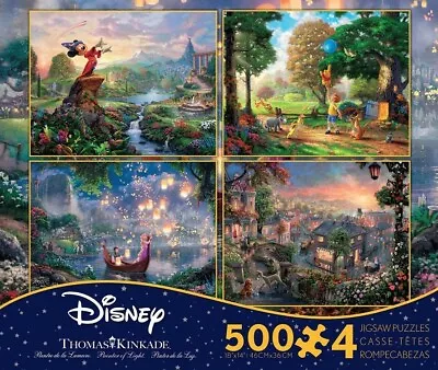 Thomas Kinkade Disney Set Of 4 X 500 Piece Puzzles V3 • $35.50