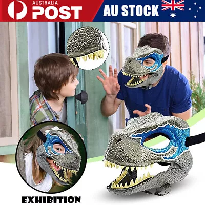 Blue Dinosaur Mask - Jurassic World Dinosaur Toys Head Masquerade Mask For Kids • $23.79