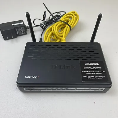 D-Link DSL-2750B Wireless Router 300MBPS 4-Port Ethernet Verizon Modem • $15.30