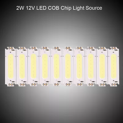 (White)10Pcs DC 12V 2W COB Chip Light Source Fits For DIY LED Lamp Lighting AOS • $9.83