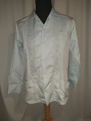£22.99 • Buy GUAYABERAS Cabana Size 38 Pale Blue  Long Sleeve Shirt