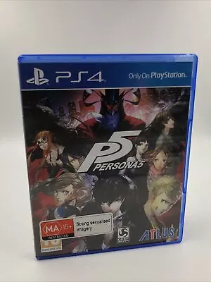 RARE GAME Persona 5 Playstation 4 PS4 Region 2 Deep Silver Atlus One Player Game • $23.99