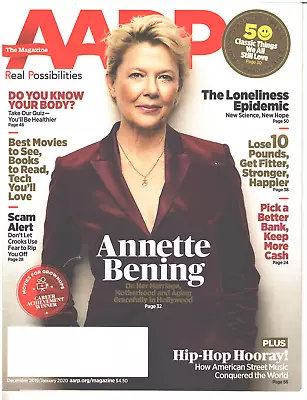 AARP Magazine December 2019 January 2020 Annette Bening 50 Classics Still Love • $9.99
