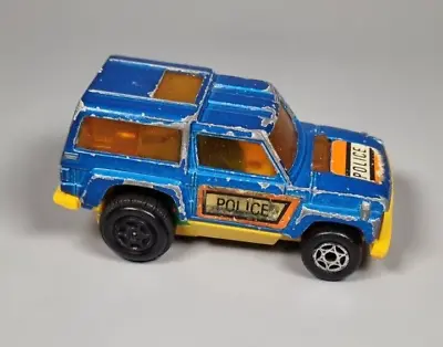 Vintage Majorette Motor Police Range Rover Pull Back Toy Model Car 1980s Blue • £9.99
