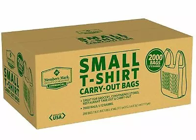 2000 Commercial Grocery Convenience Store Plastic SMALL T-Shirt Thank You Bags • $29.90