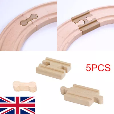 Wooden Train Track Connectors Compatible For Brio / IKEA / BigJigs Male Female • £6.29