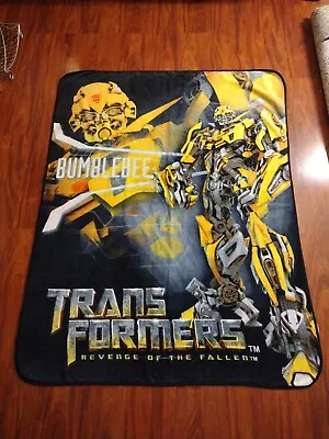 Transformers Blanket Revenge Of The Fallen Bumblebee Throw Fleece 50” X 59” Kids • $25