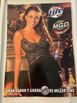 SOFIA VERGARA Miller Lite/Miller MGD 13  X 18  Sexy POSTER Rare - 2003! • $13.99