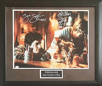 Corey Feldman Zach Galligan Signed Inscribed Framed 16x20 Photo Gremlins JSA COA • $363.99