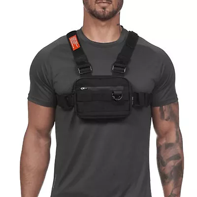 Chest Rig Bag For Waist Bag Running Streetwear Functional Chest Mobile Phone Bag • $25.41