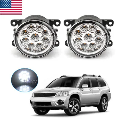 PAIR LED Bumper Fog Light Driving Lamp For Mitsubishi Eclipse Endeavor 2006-2012 • $23.99