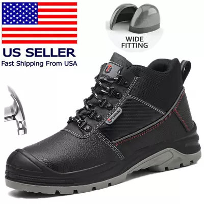 Mens Waterproof Work Boots Steel Toe Safety Shoes Indestructible Non Slip Boots • $44.09