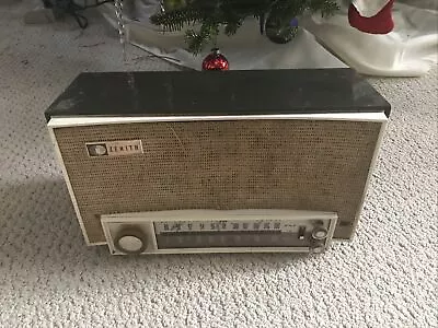 Vintage Zenith K725 AM FM Mid Century Tube Radio Brown Color Read Parts • $14