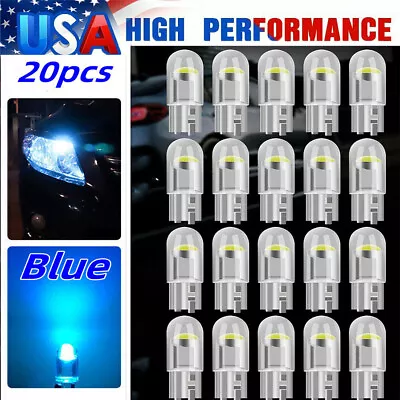 LED T10 194 168 W5W Car Trunk Interior Map License Plate Light Bulb BLUE 20X US • $2.99