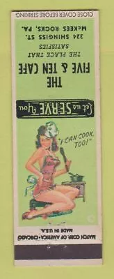 Matchbook Cover - Five And Ten Cafe McKees Rocks PA Pinup • $3.99