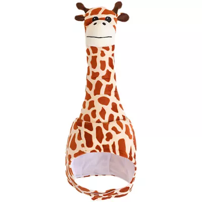  Pp Cotton Giraffe Hood Child Animal Cosplay Costume Plush Headgear • £16.78