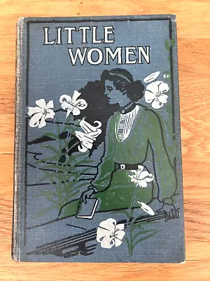 LITTLE WOMEN Louisa M. Alcott ANTIQUE Coloured Cover Spine Book • £30