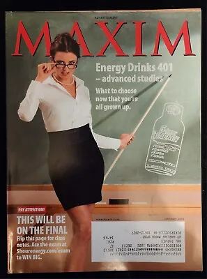 Maxim Magazine #145 January 2010 Olivia Munn With Energy Drinks 401 Ad Cover  • $4.95