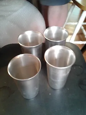 Set Of 4 Vintage Kensington Ware Aluminum Tumblers Drinking Glasses MCM • $22.46