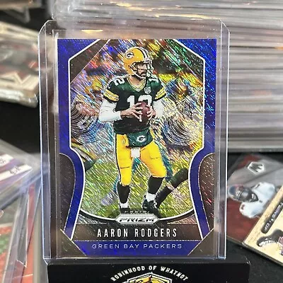 2019 Panini Prizm - #119 Aaron Rodgers Blue Shimmer /10 • $250