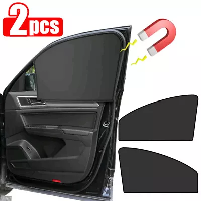 2x Magnetic Car Window Sun Shade Cover Shield UV Protection Curtains Accessories • $10.54