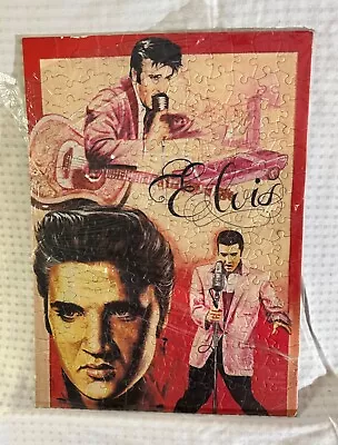 RARE HTF ELVIS PRESLEY ‘THE KING OF ROCK AND ROLL” 200 Pc COMPLETE JIGSAW PUZZLE • $10