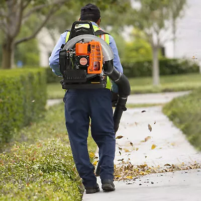 63cc Petrol Backpack Leaf Blower Powerful 2Stroke Lightweight Air-cooled Blower • £97.99