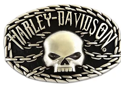 Harley Davidson Men's Willie G Skull Chain Belt Buckle B9 • $32.99