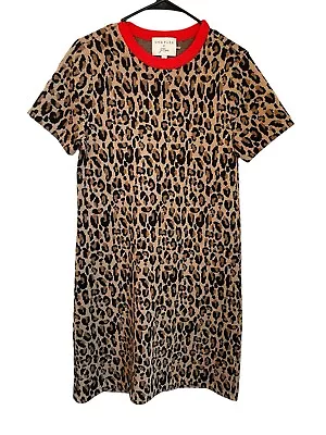 Demylee X J.Crew Leopard Animal Print Wool Blend Sweater Dress Size S • $26