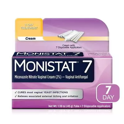 7 Day Women's Yeast Infection Treatment 7 Disposable Miconazole Cream Applicator • $11.40