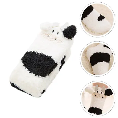 Cow Socks Fluffy Pattern Animal Female Woman Sleeping • £7.71