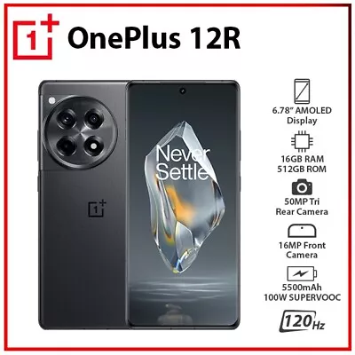 (New) OnePlus 12R 5G 16GB+512GB BLACK Dual SIM Global Ver. Android Mobile Phone • $1455