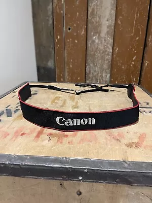 Canon EOS Digital Black & Red Genuine Retro Neck Shoulder Strap For Canon Camera • £9.99