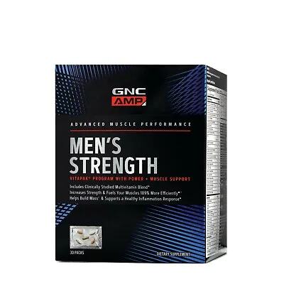 GNC AMP Men's Strength Vitapak 30 Packs Increases And Helps Build • $52.99