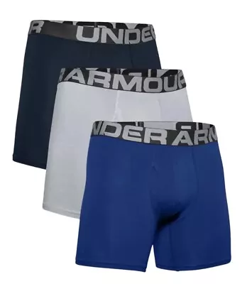 Under Armour Mens Charged Cotton 6  Boxer Jock 3 Pack Size 3XL • £28.99